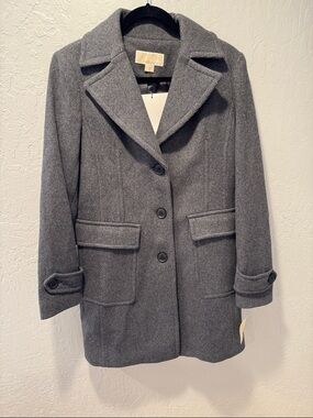 MICHAEL Michael Kors Gray Wool Pea Coat